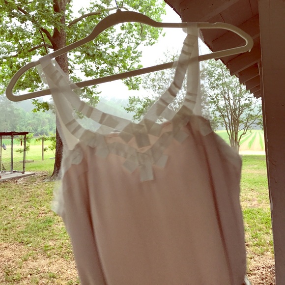 Only worn ONCE. Champagne silk dress. Size small. - Picture 2 of 5