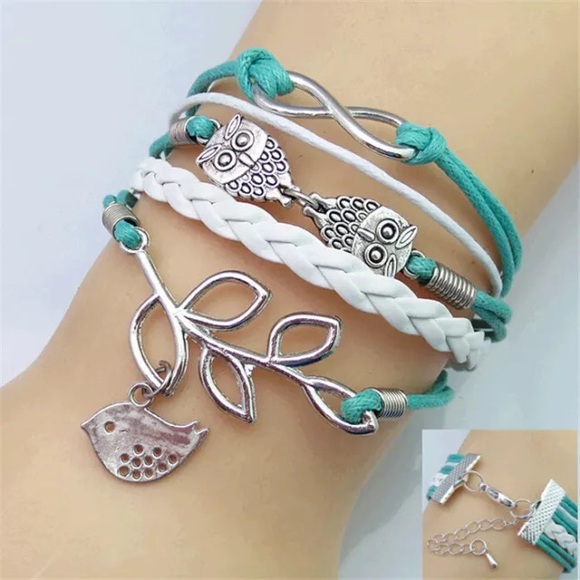 Jewelry - Turquoise Owl Cuff Wrap Bracelet