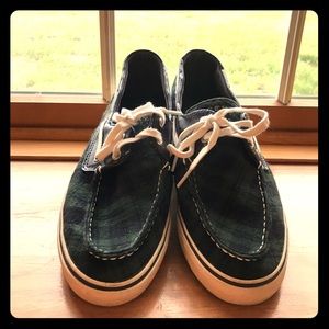 Green Plaid Sperry Topsiders❤️