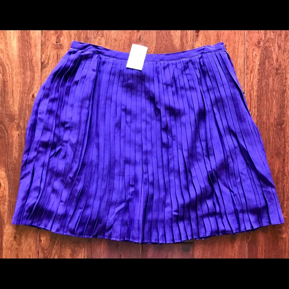 NWT Purple J. CREW pleated skirt