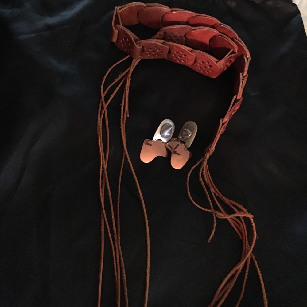Silver copper artsy earring