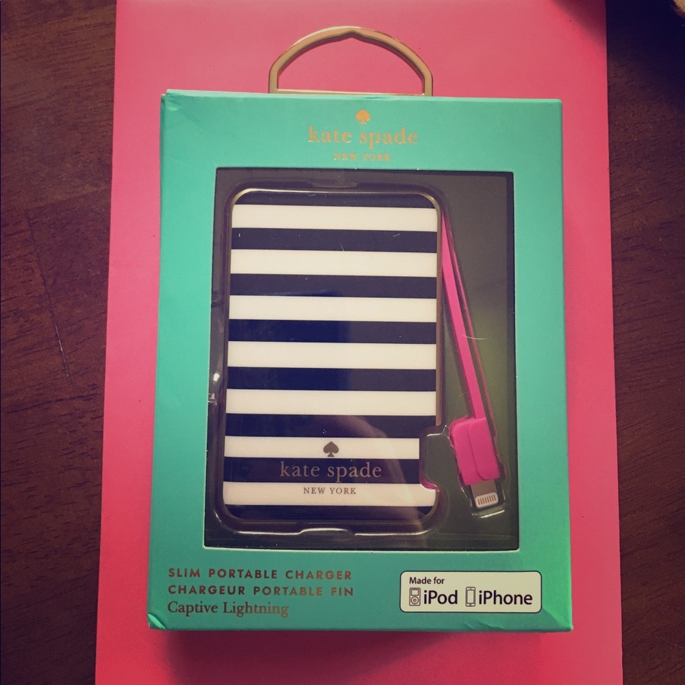 NWOT Kate Spade slim portable charger for iPhone