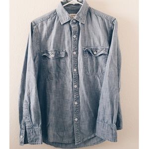 OLD NAVY MENS Denim Long Sleeve Button Up (S)