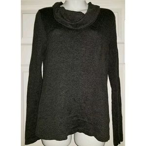Wool and modal cowl neck long sleeve top