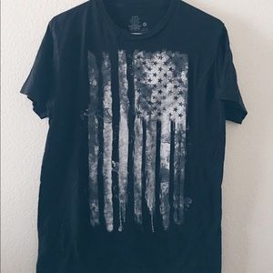 HEAVYWEIGHT CHAMPS MENS White American Flag Tee(M)