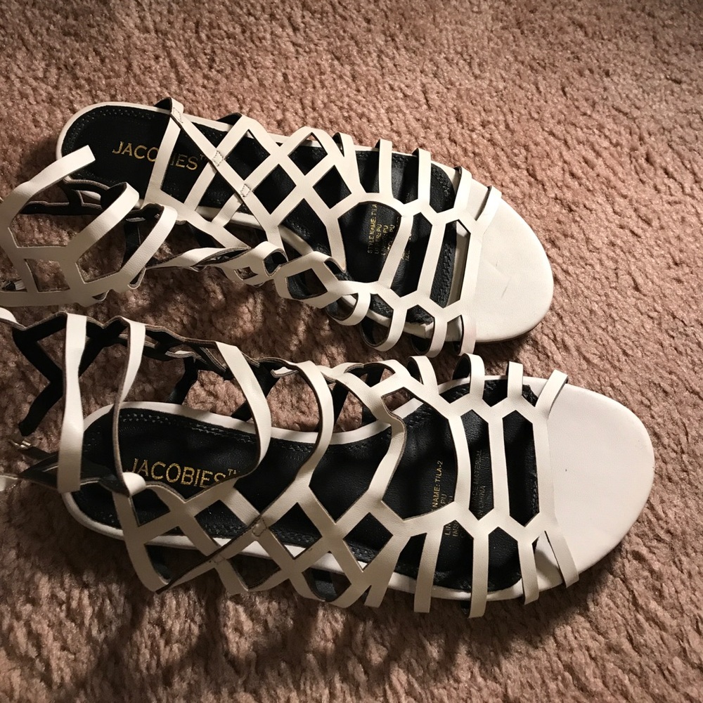 White Gladiator sandals