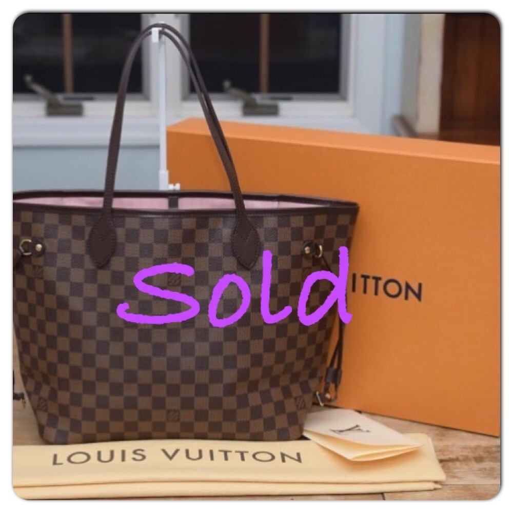 Louis Vuitton Damier Neverfull Rose Ballerine Mm