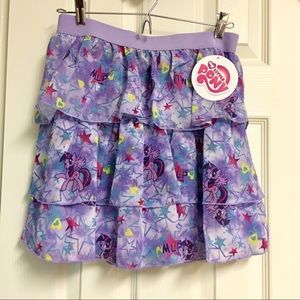 Girl 14 purple ruffle MLP skirt NWT
