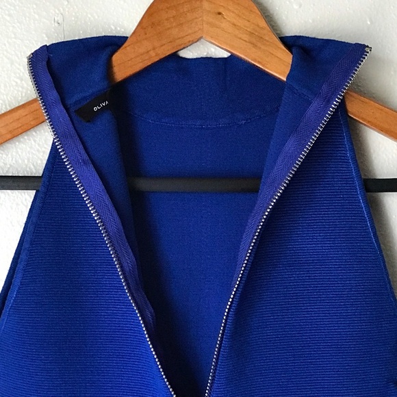 Olivaceous Sleeveless Chocker Neck Ribbed Dress - Picture 8 of 8