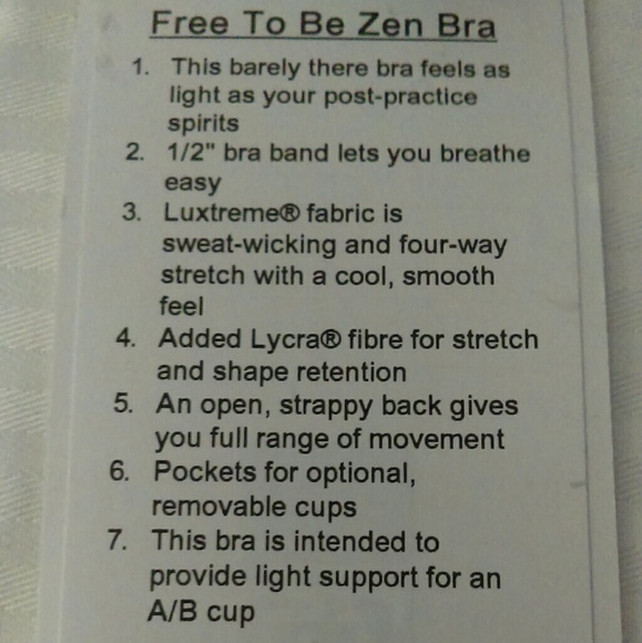 Lululemon Free To Be Zen Bra - Sz 4 - NWT - Picture 7 of 8