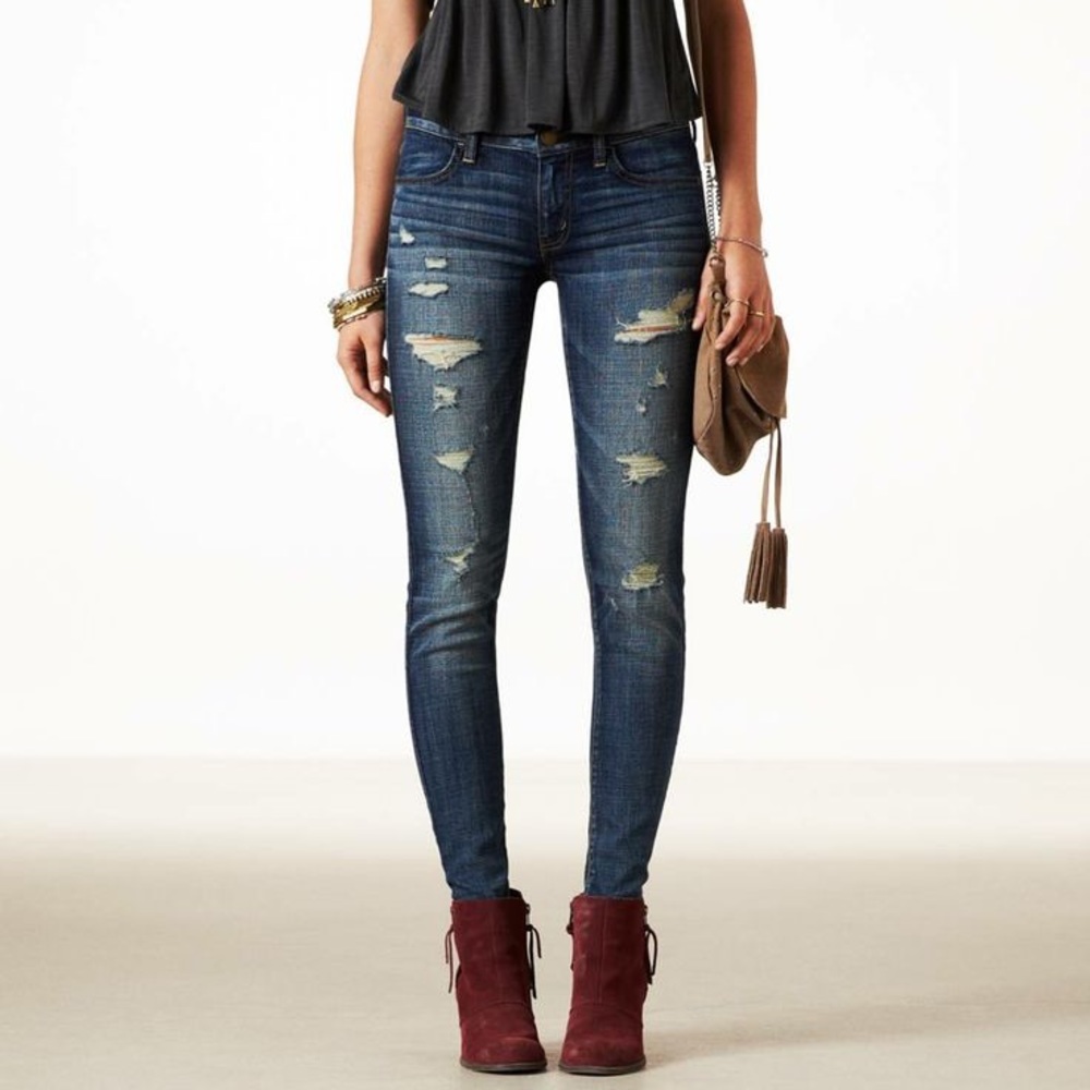 American Eagle Skinny Ripped Jeans