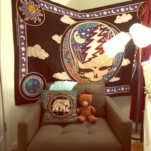 Grateful Dead Lightning Bolt / Skull Tapestry