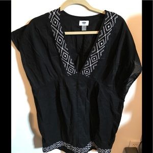 Black 100% cotton beach cover up