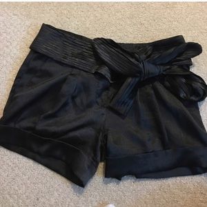 Dressy black shorts with bow