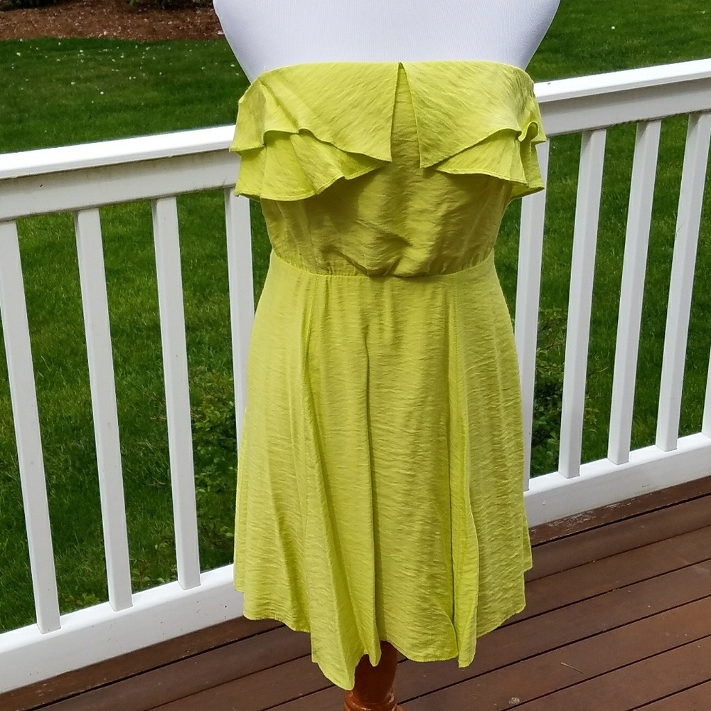 Lime Strapless BCBG Mini Dress
