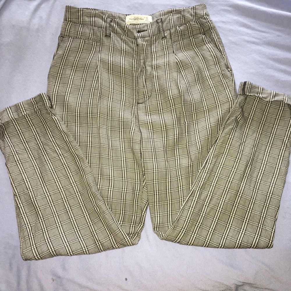 Abercrombie Black & White Dress Ankle Pants