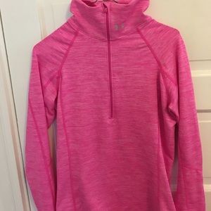 Heathered pink under armour half zip