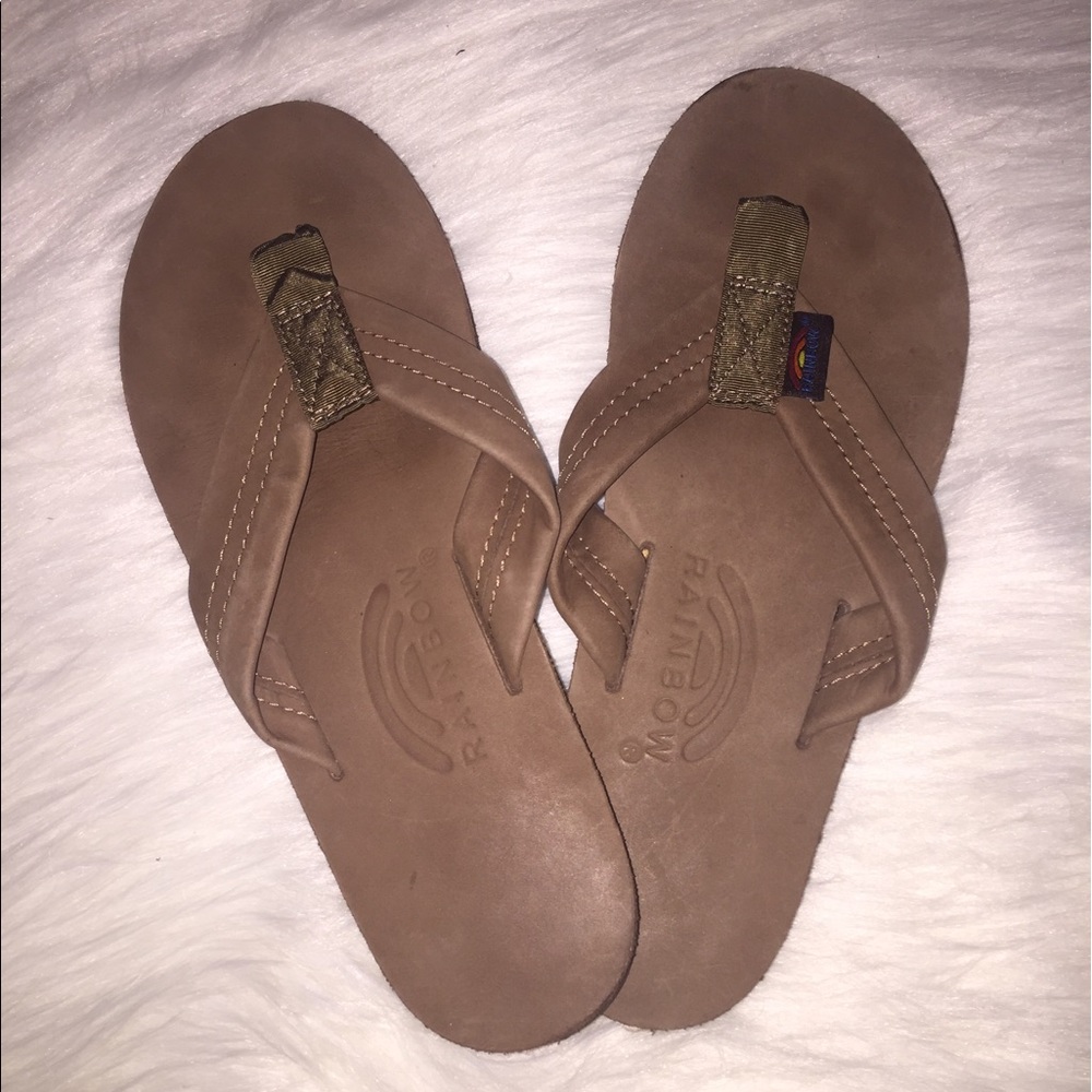 NEW Rainbow flip flops