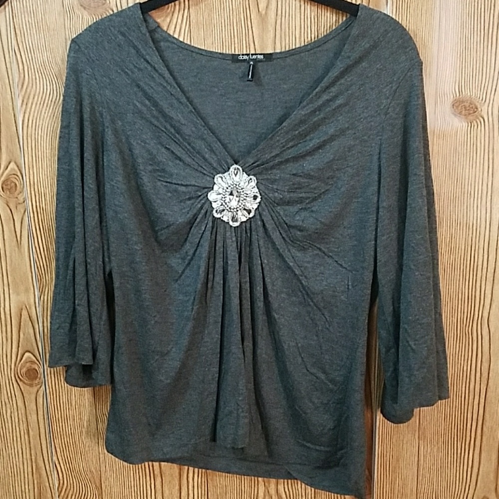 ♀Daisy Fuentes Long Sleeve Blouse♀
