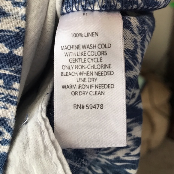 Cynthia Rowley Blue/White Tribal Pattern Shorts - Picture 4 of 4