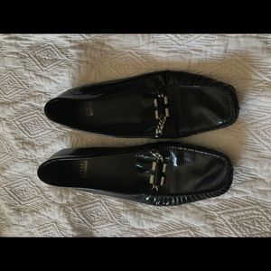 Stuart Weitzman Black Patent Loafer 9