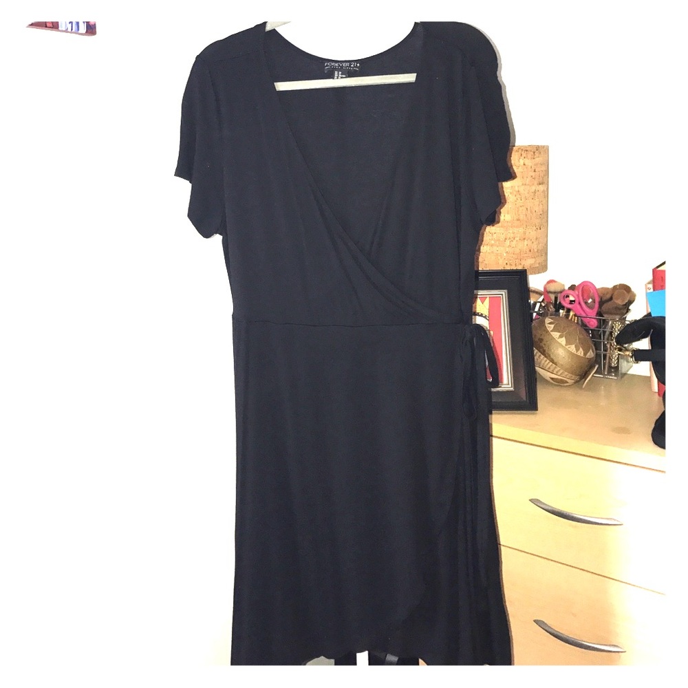 Black wrap  mini dress