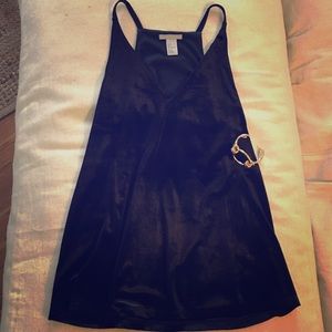 Womens black velvet camisole.