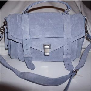 Polar blue suede proenza Schouler ps1 medium bag
