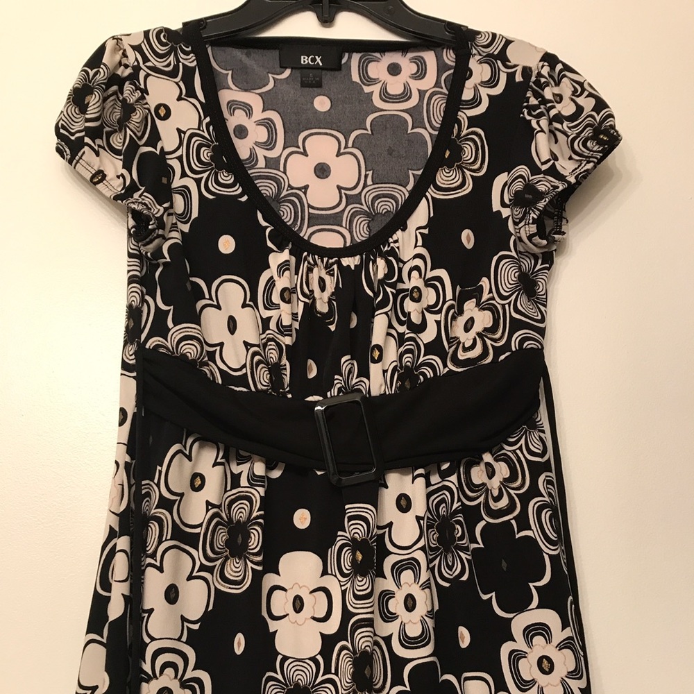 Black and cream blouse