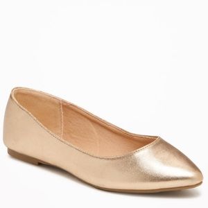 NWOT Old navy gold ballet pointed flats