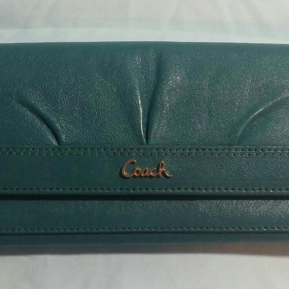 Turquoise Coach wallet