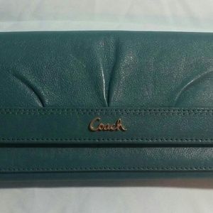 Turquoise Coach wallet