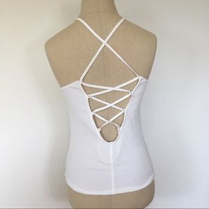 Free People lace up back tank
