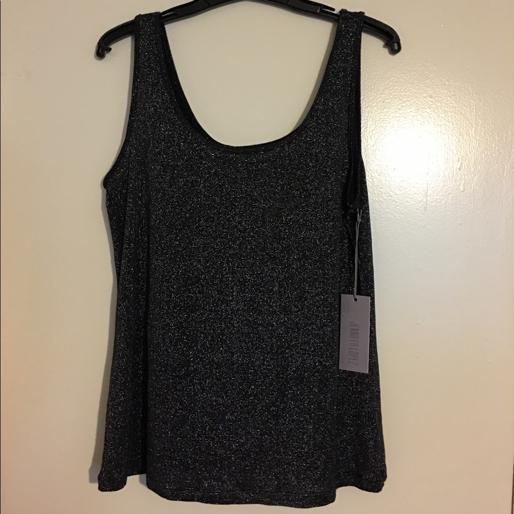 Jennifer Lopez Black Sparkly Tank Top