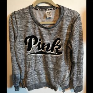 Pink side zip sweatshirt