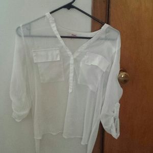 White sheer blouse