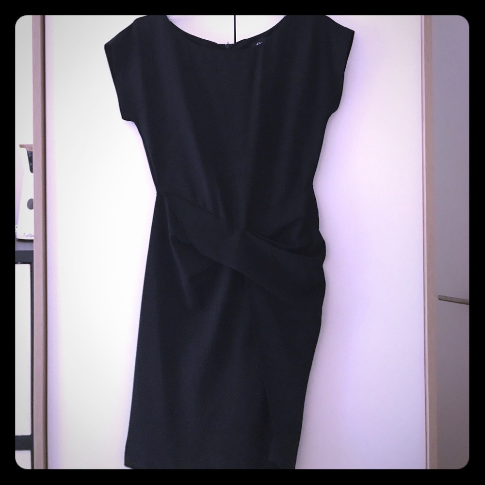 stretch crepe origami dress