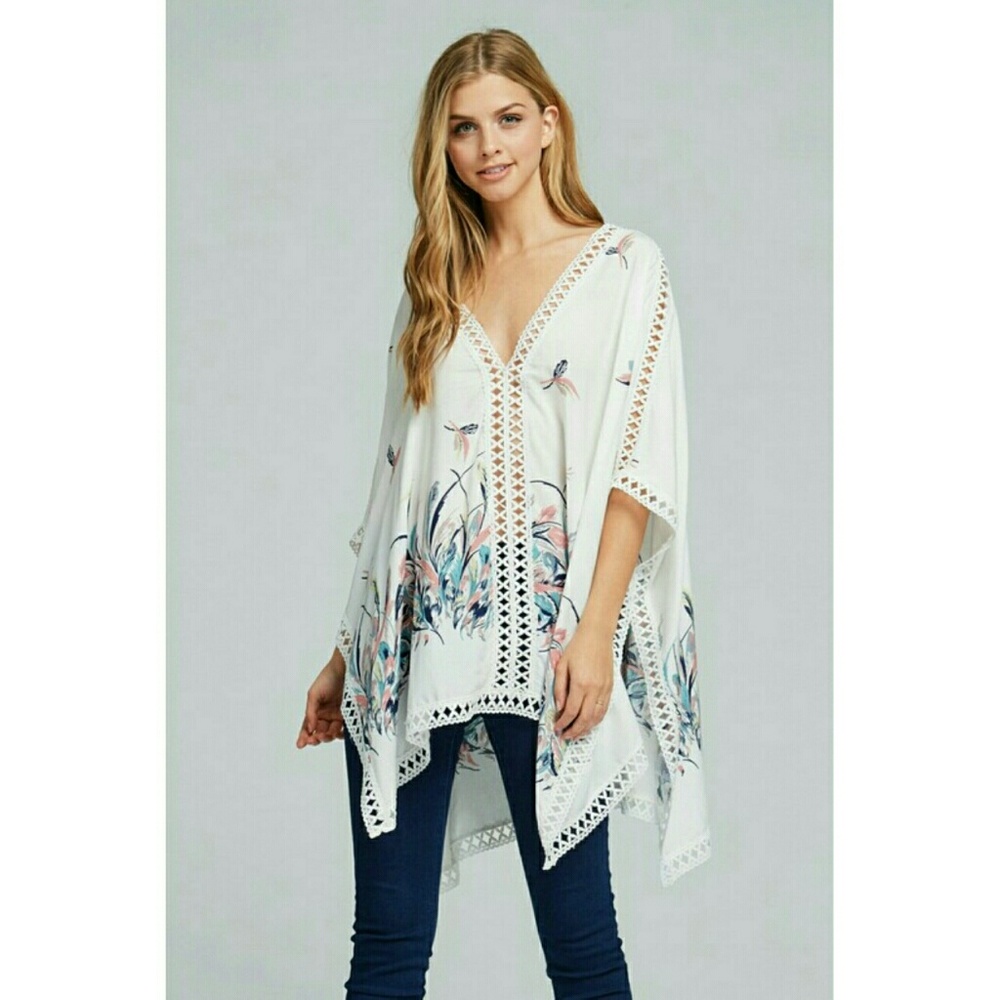 Embroidered style Poncho