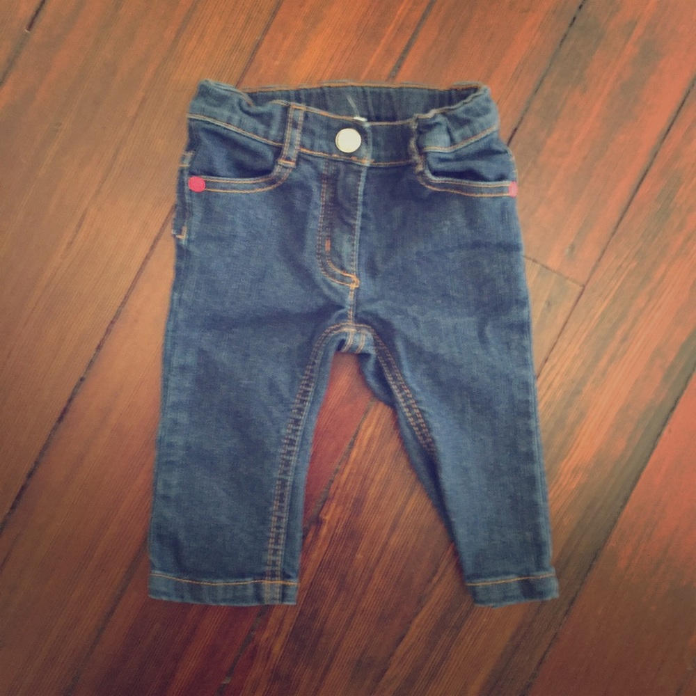 Baby girl jeans, Size 6M. By Jacadi.