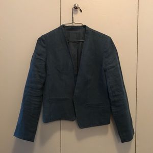 Loft linen herringbone blazer (size 4)