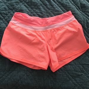 Lululemon running shorts pink/coral size8