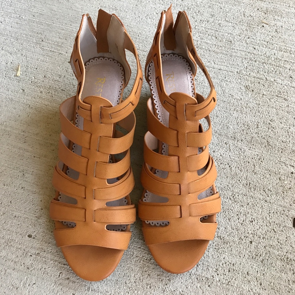 NEW, Restricted Brand Mini Wedge Sandals, Size 6.5