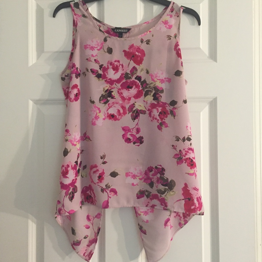 FINAL PRICE: Express Floral Open Back Tank