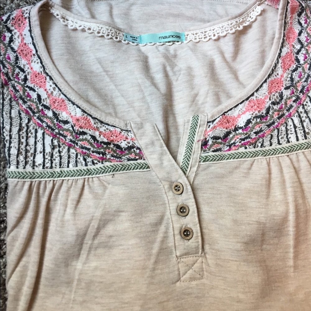 Maurices large 3/4 length sleeve top