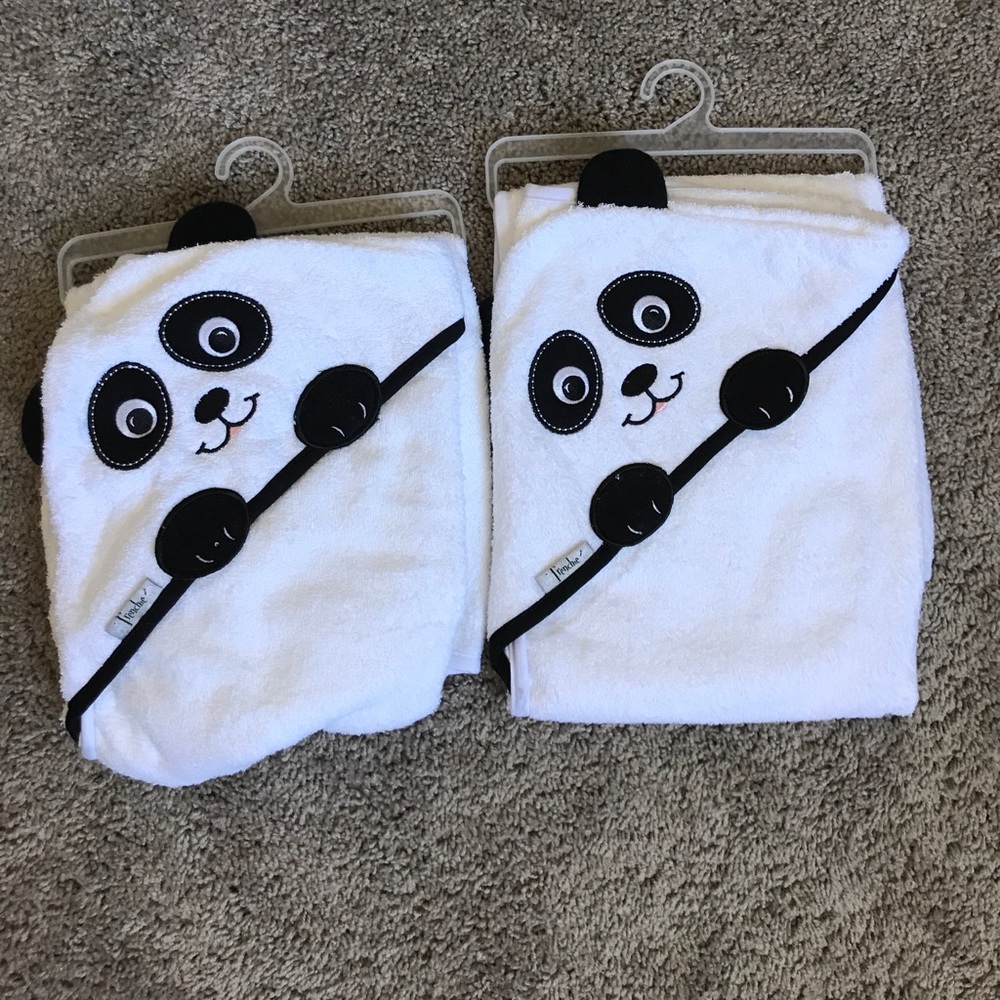 Two brand new baby towels