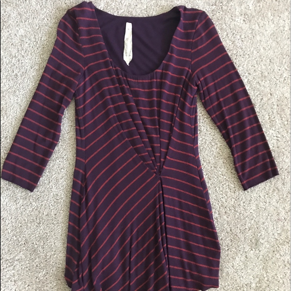 Anthropologie maroon stripped top!