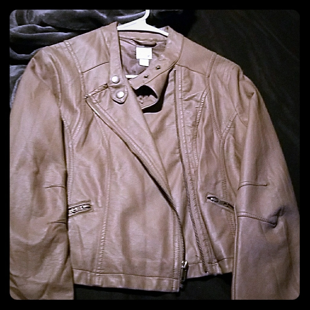 LC Lauren Conrad faux light leather jacket