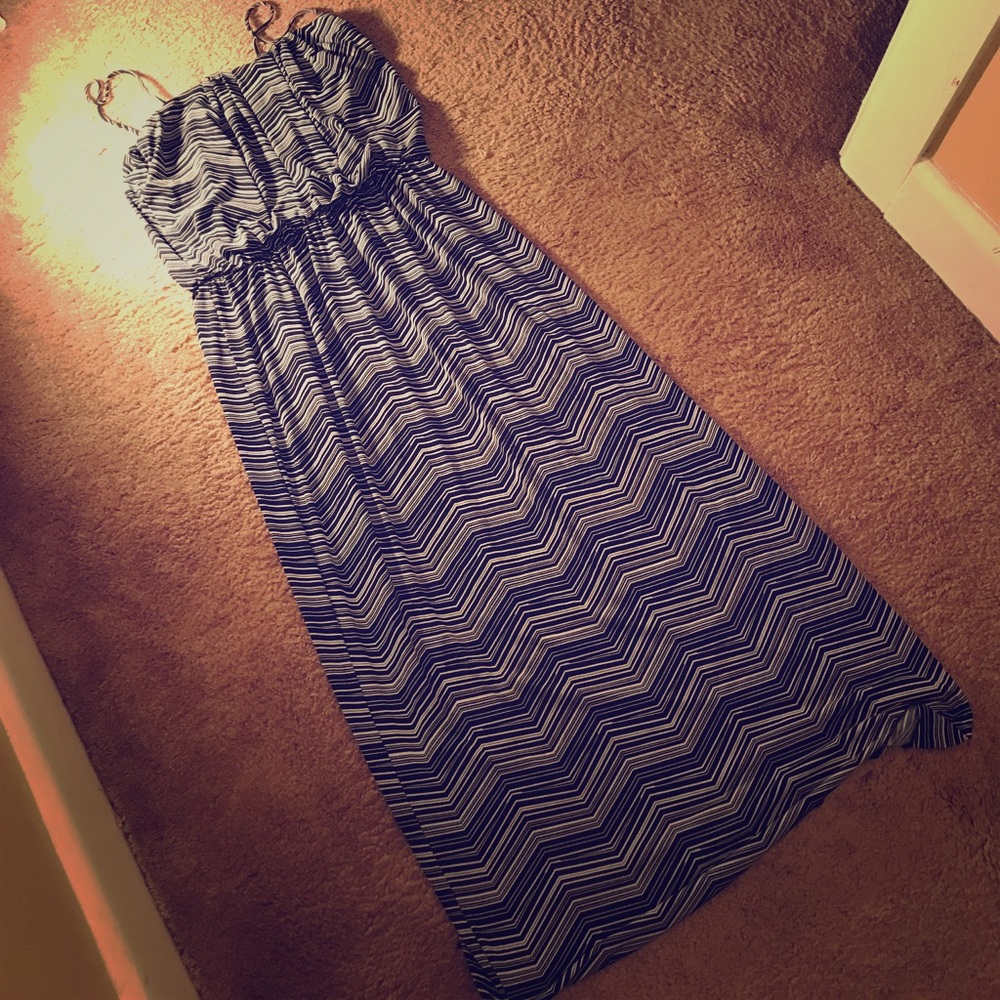 Navy blue maxi dress