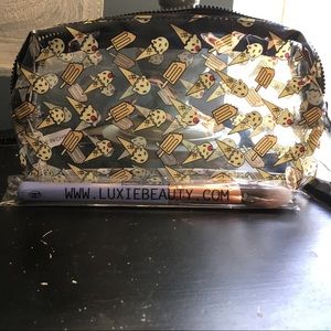 Luxie foundation brush and IPSY ice cream bag