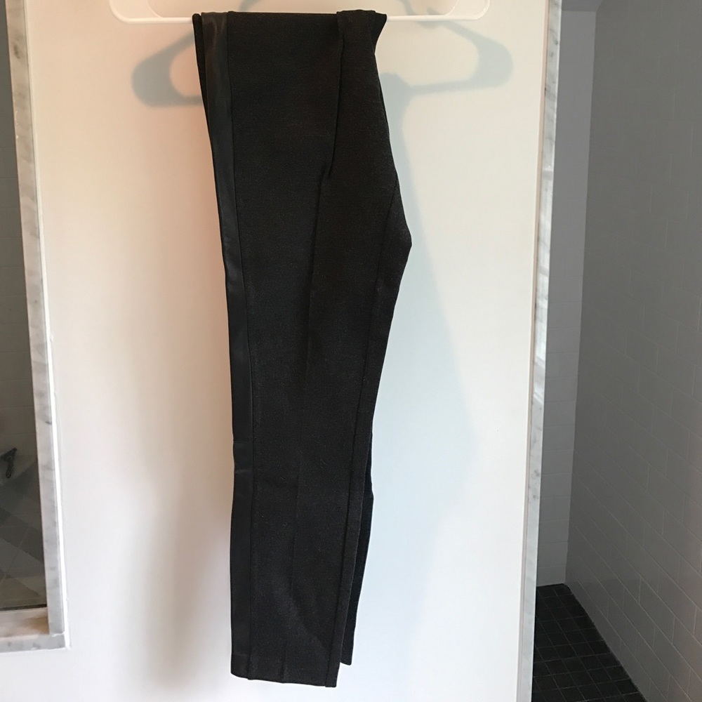 J Crew Pixie Pant with Leather Tuxedo Detail